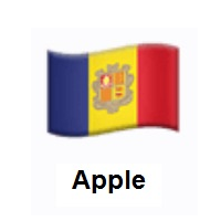 Flag of Andorra on Apple iOS