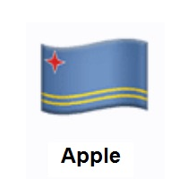 Flag of Aruba on Apple iOS