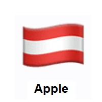 Flag of Austria on Apple iOS