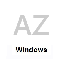 Flag of Azerbaijan on Microsoft Windows
