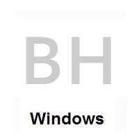 Flag of Bahrain on Microsoft Windows