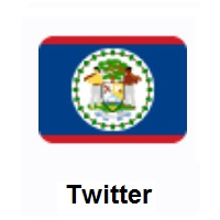 Flag of Belize on Twitter Twemoji