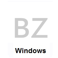 Flag of Belize on Microsoft Windows