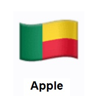 Flag of Benin on Apple iOS