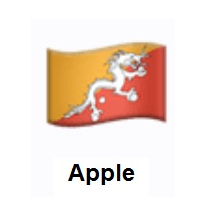 Flag of Bhutan on Apple iOS