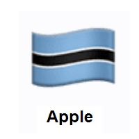 Flag of Botswana on Apple iOS