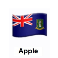 Flag of British Virgin Islands on Apple iOS