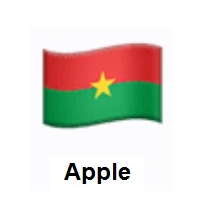 Flag of Burkina Faso on Apple iOS