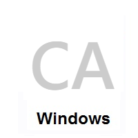 Flag of Canada on Microsoft Windows