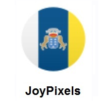 Flag of Canary Islands on JoyPixels