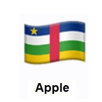Flag of Central African Republic on Apple iOS