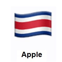 Flag of Costa Rica on Apple iOS