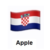 Flag of Croatia on Apple iOS