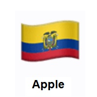 Flag of Ecuador on Apple iOS