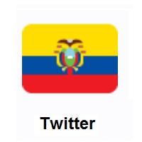 Flag of Ecuador on Twitter Twemoji