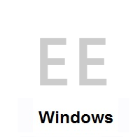Flag of Estonia on Microsoft Windows