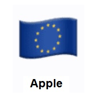 Flag of European Union on Apple iOS