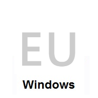 Flag of European Union on Microsoft Windows