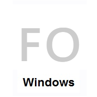 Flag of Faroe Islands on Microsoft Windows