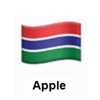 Flag of Gambia on Apple iOS