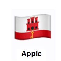 Flag of Gibraltar on Apple iOS