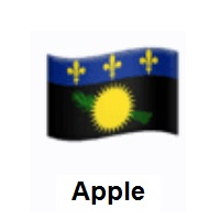 Flag of Guadeloupe on Apple iOS