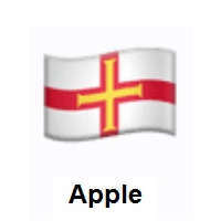 Flag of Guernsey on Apple iOS