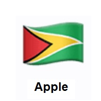 Flag of Guyana on Apple iOS