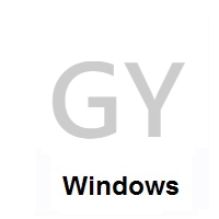 Flag of Guyana on Microsoft Windows