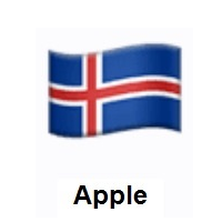 Flag of Iceland on Apple iOS