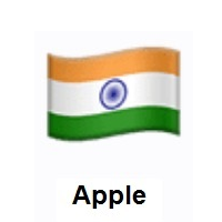 Flag of India on Apple iOS