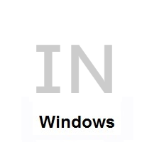 Flag of India on Microsoft Windows