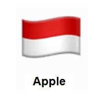 Flag of Indonesia on Apple iOS