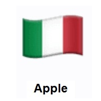 Flag of Italy on Apple iOS