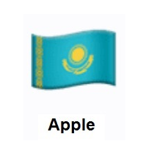 Flag of Kazakhstan on Apple iOS