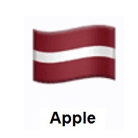 Flag of Latvia on Apple iOS