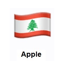 Flag of Lebanon on Apple iOS