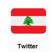 Flag of Lebanon on Twitter Twemoji