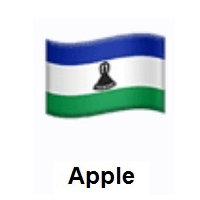 Flag of Lesotho on Apple iOS