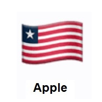 Flag of Liberia on Apple iOS