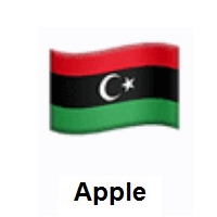 Flag of Libya on Apple iOS