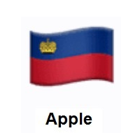 Flag of Liechtenstein on Apple iOS