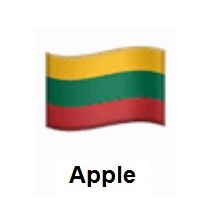 Flag of Lithuania on Apple iOS
