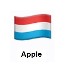 Flag of Luxembourg on Apple iOS