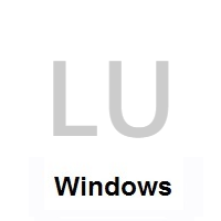 Flag of Luxembourg on Microsoft Windows