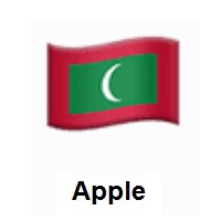 Flag of Maldives on Apple iOS