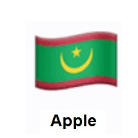 Flag of Mauritania on Apple iOS