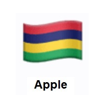 Flag of Mauritius on Apple iOS