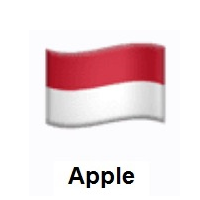 Flag of Monaco on Apple iOS
