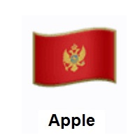 Flag of Montenegro on Apple iOS